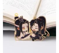 Segnalibro Mo Dao Zu Shi, Grandmaster of Demonic Cultivation Wei Wuxian LAN Wangji Metallo scavato Segnalibro Accessori per libri
