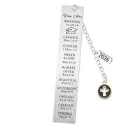 Segnalibro per battesimo con versi biblici, regalo per prima comunione, per adolescenti, religiosi, cristiani, cresima, 2026, regalo di laurea cristiana