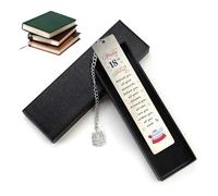 Segnalibro per il 18° compleanno, segnalibro in metallo per ragazze e topi di biblioteca, accessorio da lettura personalizzato, regalo insolito per il 18° compleanno con citazioni incise