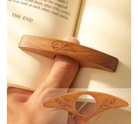 Segnalibro Personalizzato Con Anello Per Il Pollice - Segnalibro Personalizzabile Con Nome - Anello In Legno Di Noce Per Leggere Con Il Pollice - Regalo Fatto A Mano Per Gli Amanti Dei Libri
