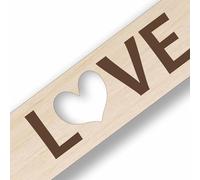 Segnalibro personalizzato in legno inciso a laser personalizzabile per libro | Idea Regalo per papà mamma insegnanti maestre studenti chi ama leggere (Love)