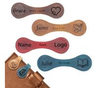 Segnalibro Personalizzato,Incisioni Segnalibro Cuoio Magnetico Con Il Nome,Segnalibro Magnetico Personalizzato Per Uomini Donne Persone Che Amano Leggere (Segnalibri magnetici)