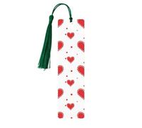 Segnalibro romantico a forma di cuore di San Valentino in legno con nappa, segnalibro per donne e uomini, per leggere pagine, regali per gli amanti dei libri