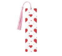 Segnalibro romantico a forma di cuore di San Valentino in legno con nappa, segnalibro per donne e uomini, per leggere pagine, regali per gli amanti dei libri