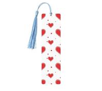 Segnalibro romantico a forma di cuore di San Valentino in legno con nappa, segnalibro per donne e uomini, per leggere pagine, regali per gli amanti dei libri