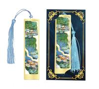 Segnalibro, Segnalibro personalizzato, Segnalibro metallo, Segnalibro dei dipinti di fama mondiale per Studenti, Regali per lettori, Lettura, Insegnanti, Ufficio a Casa, Scuola, Pittura (Water lily)