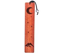 Segnalibro Stile retrò Sole Luna Stella Modello Segnalibri in legno di sandalo Appunti for studenti Biblioteca scolastica Forniture for la lettura Cancelleria(1Pcs Sandalwood A)