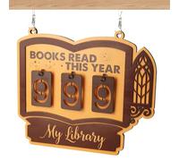 Segnalibro Tracker Leggibili Decorazione Appendibile in Legno per Libreria | Tracciatore di Libri per Parete Angolo Studio Casa Soggiorno Biblioteca