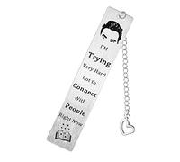 Segnalibro TV Regali David Merchandise Souvenir per gli amanti dei libri I'm Trying Very Hard To Not To Connect with People Right Now Regalo per i fan dei programmi TV SC che amano leggere (Cercando
