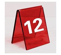 Segnalini da tavolo, Cartelli da tavolo in stile tenda, set di 6 cartelli con pannello colorato(Red,45850)