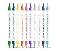 Segnalino di bellezza per unghie, penna da disegno per unghie,Set di pennarelli da 10 colori a doppia punta per la pittura per unghie | Rilievo di verniciatura acrilica rapida per il design di manicur