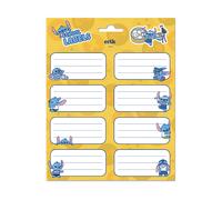 Grupo Erik: Etichette adesive Disney Stitch | Etichette adesive colorate | Etichette scuola, ideale per personalizzare regali,quaderni o altri prodotti di cancelleria;etichette adesive scuola libri