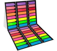 ® Segnapagina 1200 Pezzi,(6 Libri X 200 Pezzi), 8 Colori, Segnalibri Adesivi, Au