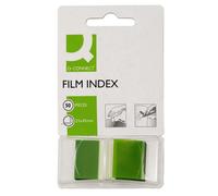 Segnapagina in blister Q-Connect 25x45 mm verde blocchetto da 50 - KF03635