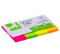 Q-Connect Quick Tabs, 20 x 50 mm, neon 200 pezzi