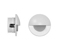 Segnapasso rotondo bianco LED 2W 60lm 120° IP20 LUCE calda 3000K BENEITO 4126