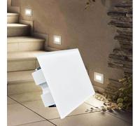 Segnapassi LED in vetro da Incasso per Scatola 503 CCT 3000K 4000K 6500K IP65 Esterno Interno 220V 4W 150 Lumen Bianco - Luce Selezionabile per Scale, Pareti, Muri, Vialetti - Design Moderno