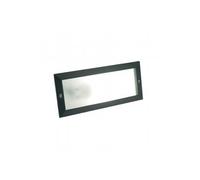 Segnapasso A Incasso Esterno Moderno Walking Alluminio E Vetro Nero 1 Luce E27