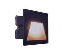 SEGNAPASSO A LED 3 W FARETTO APPLIQUE LUCE FREDDA CALDA NATURALE IP65 ES49 NERO