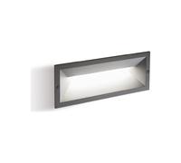 Segnapasso A Parete Per Esterno In Alluminio Grigio Led 12W 280 Lm 3000K Mask