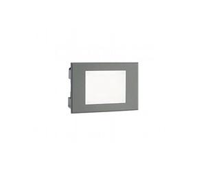 Segnapasso Aperto Da Esterno Moderno Spina Alluminio E Vetro Grigio Led 3W 4000K