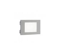 Segnapasso Aperto Da Esterno Moderno Spina Color Alluminio E Vetro Led 3W 4000K
