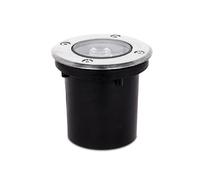 Segnapasso carrabile Led 3W da incasso Rotondo Argento satinato IP65 Bianco neutro 4000K Wisdom