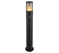 Segnapasso con rilevatore di movimento piantana da giardino sensore, telecomando dimmerabile, acciaio inox fumo nero, LED RGB 8.5W 806Lm, PxH 14x80 cm