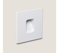 LEDKIA LIGHTING Segnapasso da Esterno LED 2W da Incasso a Parete Quadrato Bianco Olite 2700K Bianco Caldo