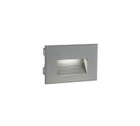 Segnapasso Dente Da Esterno Moderno Spina Alluminio E Vetro Grigio Led 3W 4000K [EEK: A++]