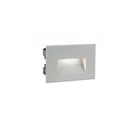 Segnapasso Dente Da Esterno Moderno Spina Color Alluminio E Vetro Led 3W 4000K