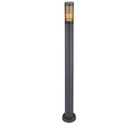 Segnapasso dimmerabile con telecomando Paletto luminoso da esterno Lampade da giardino antracite, LED RGB cambiacolore, acciaio inox color fumo, 8.5W 806lm bianco caldo, PxH 12,7x110cm