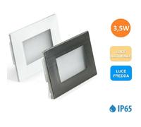 SEGNAPASSO ESTERNO A LED FARETTO 3,5W INCASSO PER CASSETTA 503 IP65 230V LUCE