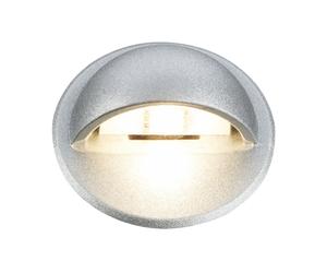 Segnapasso Esterno Contemporaneo Teak Metallo Argento Led 1,2W 3000K Ip65