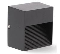 Segnapasso Led Biral 3W Nero a superfice a parete Rettangolare IP54 Bianco caldo 3000K M LEDME