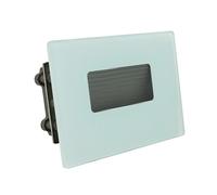 SEGNAPASSO LED ESTERNO IMPERMEABILE IP66 3W VETRO TRASPARENTE BIANCO SCATOLA 503