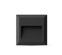 V-Tac VT-1152 Faretto Segnapasso LED a Montaggio Superficiale Quadrato 2W per Esterno Colore Nero - SKU 1323 / 1322 - Temperatura Colore: Bianco Naturale