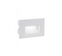 Segnapasso Liscio Da Esterno Moderno Spina Alluminio E Vetro Bianco Led 3W 4000K