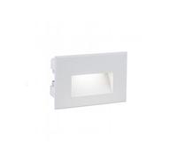 Segnapasso Liscio Da Esterno Moderno Spina Alluminio E Vetro Bianco Led 3W 4000K [EEK: A++]