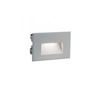 Sovil Illuminazione Segnapasso Rettangolare da Incasso in Alluminio e Vetro LED 3W 4000K