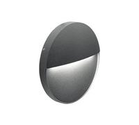 Segnapasso Moderno Geo Round Alluminio Grafite 6W Led 3000K