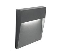 Segnapasso Moderno Geo Square Alluminio Grafite 6W Led 3000K