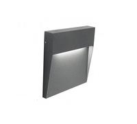 Segnapasso Moderno Geo Square Alluminio Grafite 6W Led 4000K
