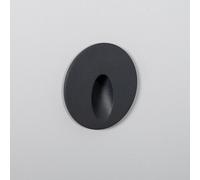 LEDKIA LIGHTING Segnapasso per Esterni LED 3W da Incasso a Parete Circolare Grigio Boiler 2700K Bianco Caldo