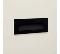 LEDKIA LIGHTING Segnapasso da Esterni LED 7W da Incasso Parete Rettangolare Nero Groult 2700K Bianco Caldo