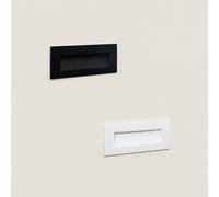 LEDKIA LIGHTING Segnapasso per Esterni LED 6W Incasso Parete Rettangolare Bianco Groult 4000K Bianco Naturale