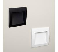 LEDKIA LIGHTING Segnapasso per Esterno LED 4W Incasso Parete Quadrato Bianco Natt 2700K Bianco Caldo