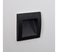 Segnapasso per Esterno LED 4W da Incasso Parete Quadrato Nero Leif