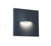 Segnapasso Quadrato Moderno Open Alluminio Grafite 3W Led 3000K