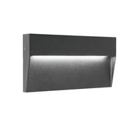 Segnapasso Rettangolare Moderno Geo Alluminio Grafite 6W Led 3000K